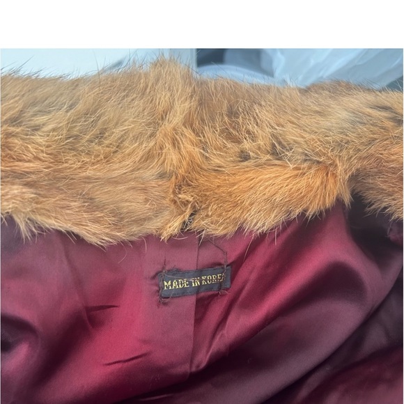 Vintage 1980s Real Fox Fur Full Length Coat Silk Lined Made in Korea Mob Wife - Picture 6 of 6